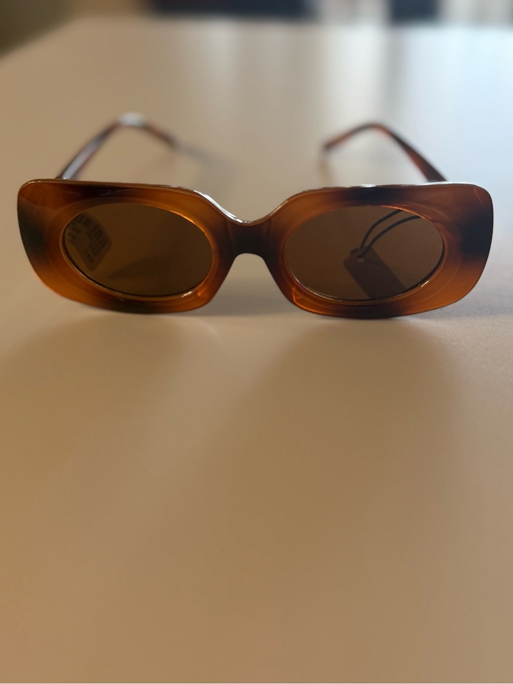 Anthropologie Amber Tortoiseshell Oval Sunglasses